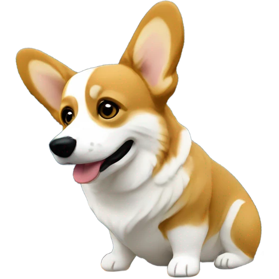 Corgi with starry night painting  emoji
