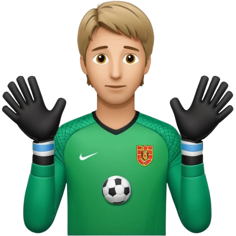 Edwin van der Sar as a football goalkeeper emoji