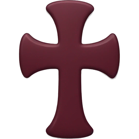 Burgundy cross emoji