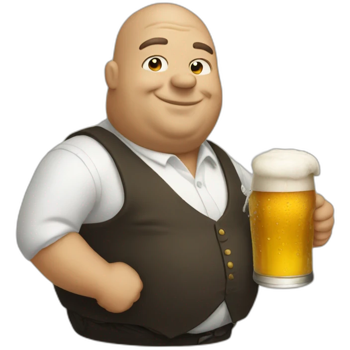 Beer baron bald fat emoji