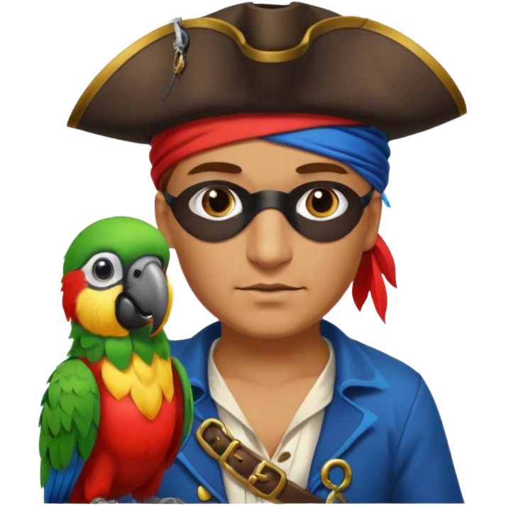 pirate and parrot emoji