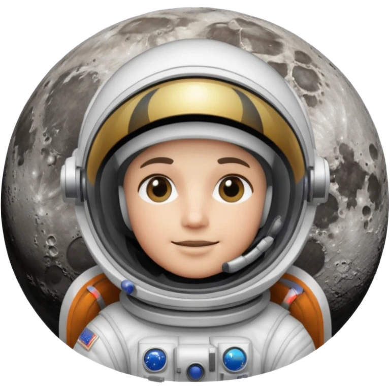 Astronaut on moon emoji