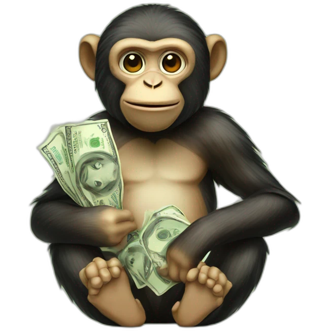monkey with money emoji