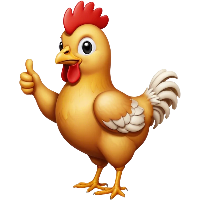 Chicken thumbs up emoji