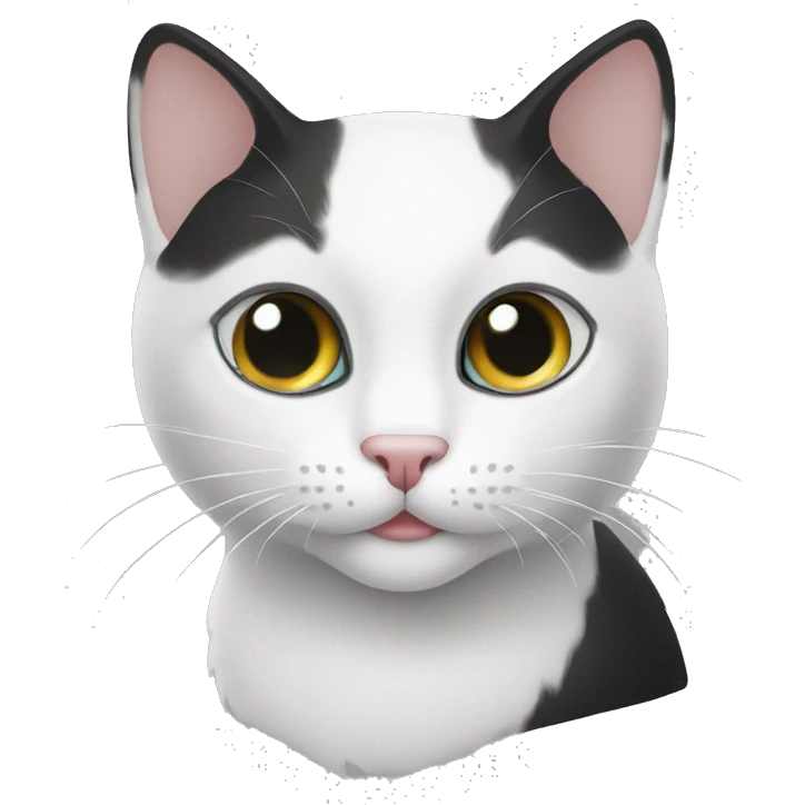 cat black and White  emoji