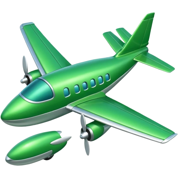 Green plane emoji