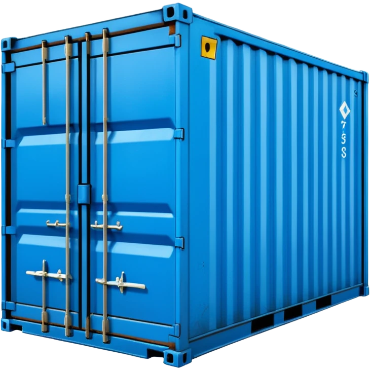Blue shipping container emoji