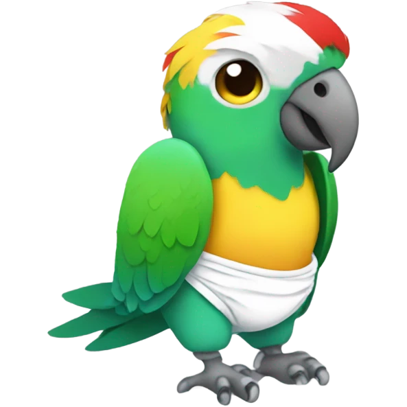 Parrot in diaper  emoji