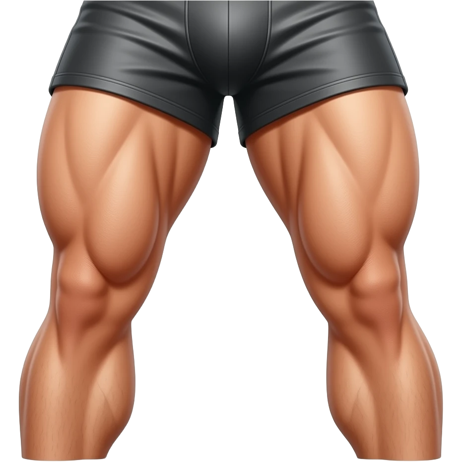 Muscular legs flexing emoji