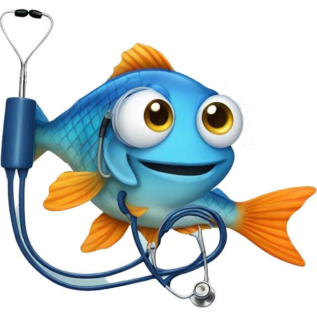 fish with a stethoscope  emoji