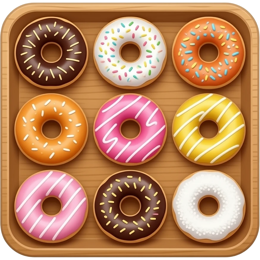 Donuts in a tray emoji
