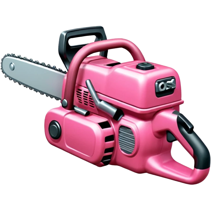 Pink chainsaw emoji