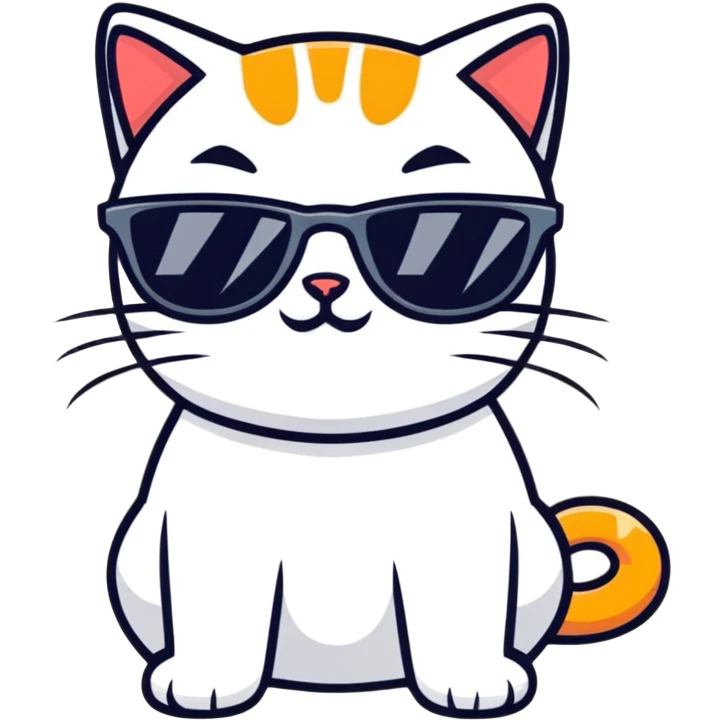 cat wearing sunglasses emoji