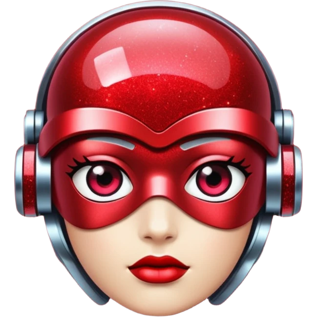 red glitter cyberpunk shine emoji