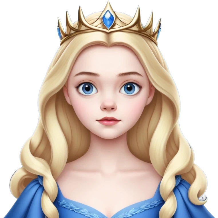 Elle fanning as princess Aurora in Maleficent in blue dress emoji