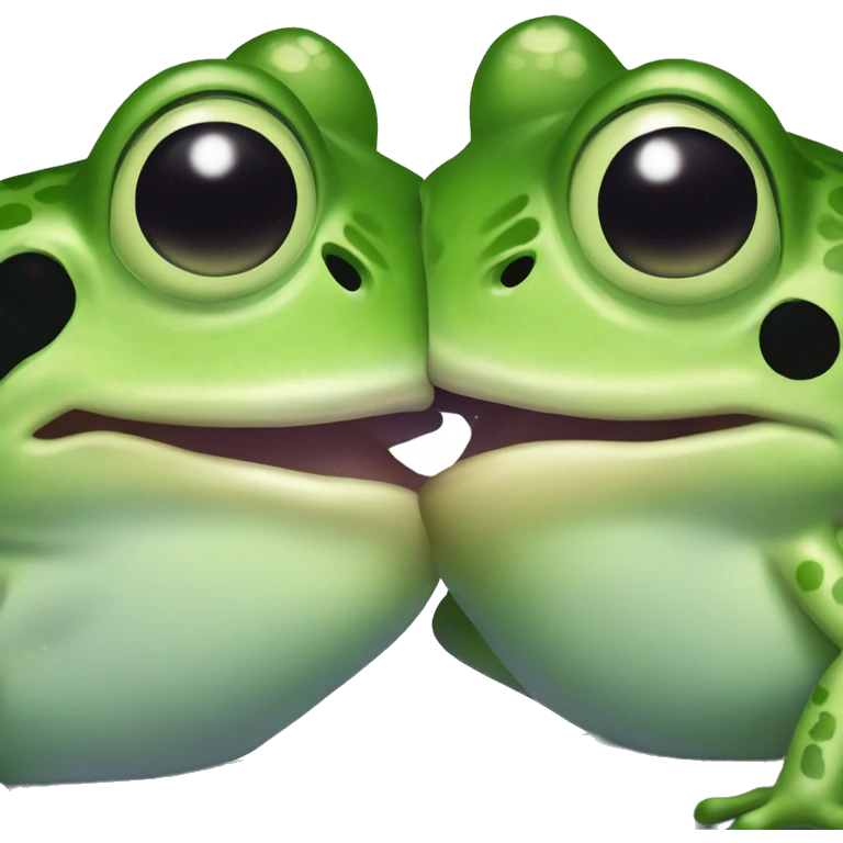 frogs kissing emoji