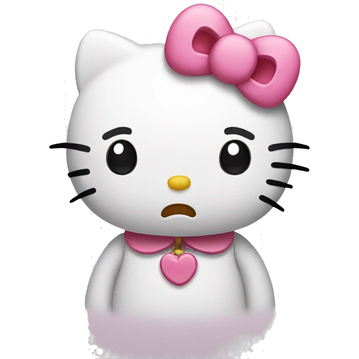 Worried hello kitty  emoji