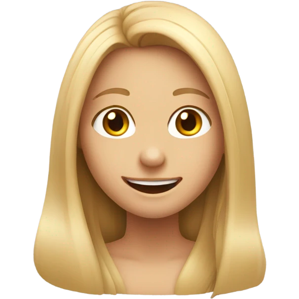 smiling girl with long hair emoji