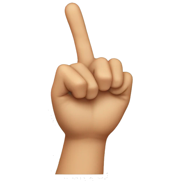 3 fingers up emoji