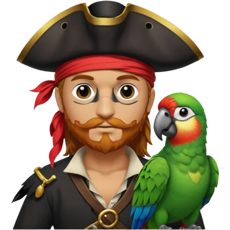 pirate and parrot emoji
