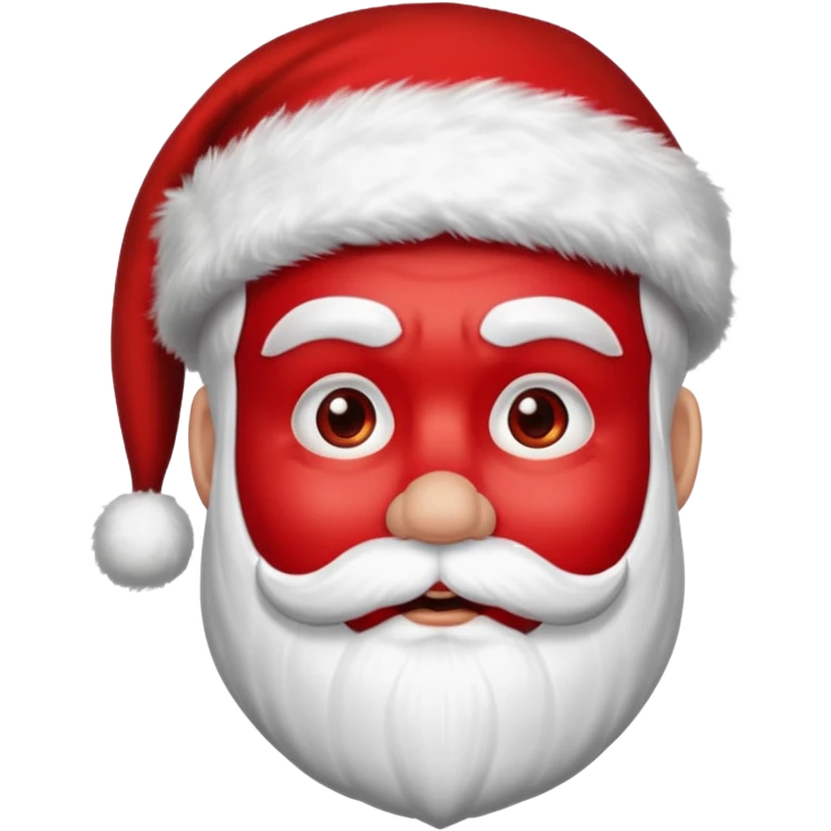 Santa having a facial emoji