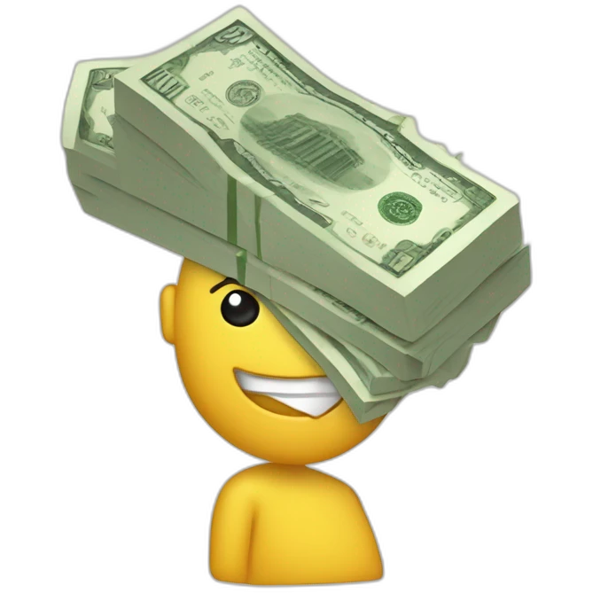 billets de banque qui partent en fumée emoji