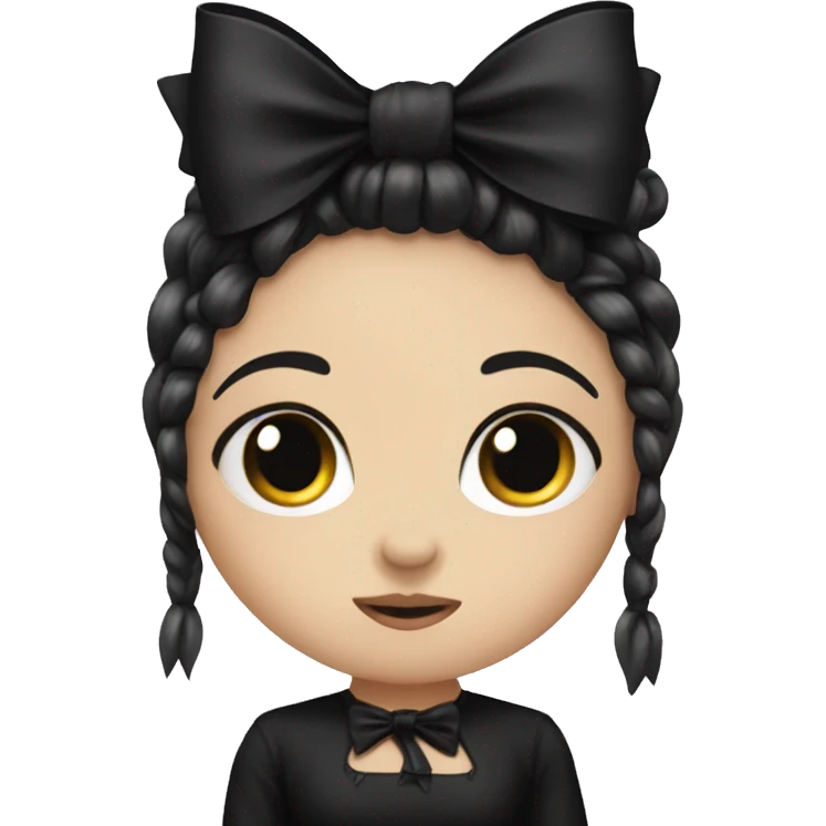 Goth girly bow emoji