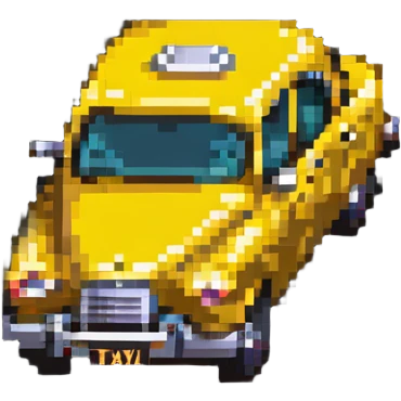 classic yellow taxi cab emoji