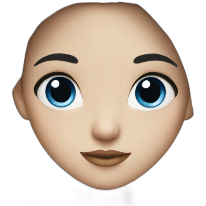 girl with blue eyes and black hair emoji