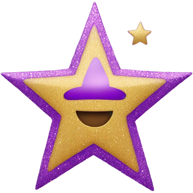 purple glitter star emoji
