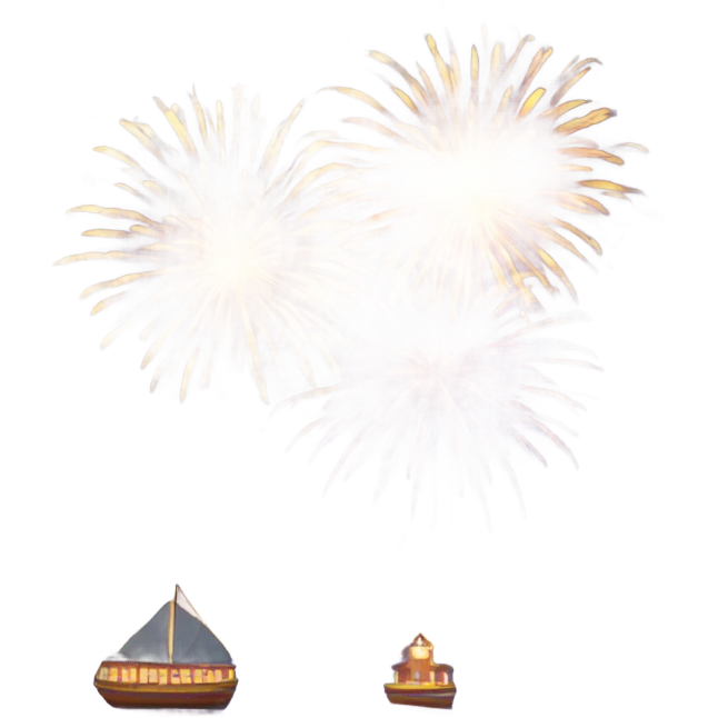 seaside fireworks emoji