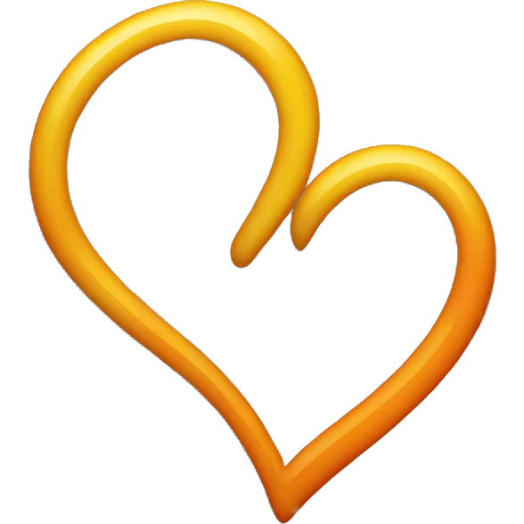 a heart that it’s color is between yellow and orange emoji