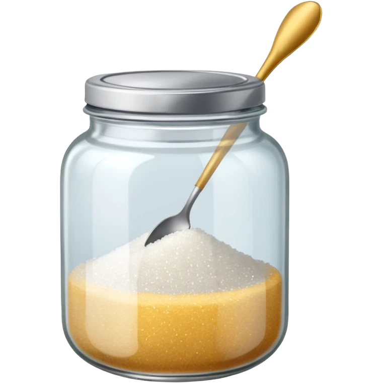 Jar of sugar with spoon emoji