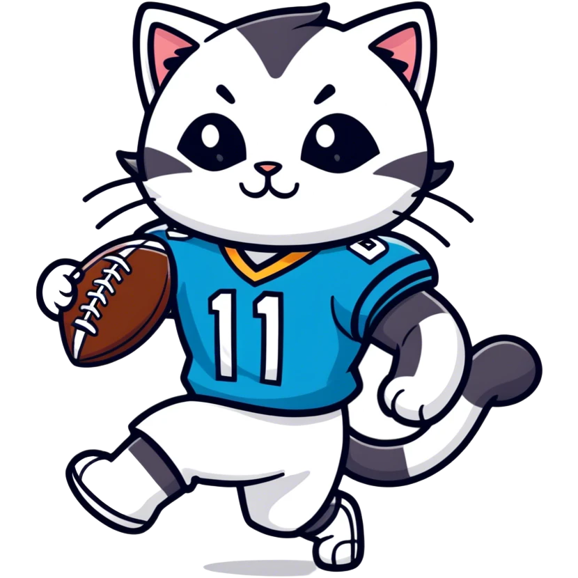 Cat playing football emoji