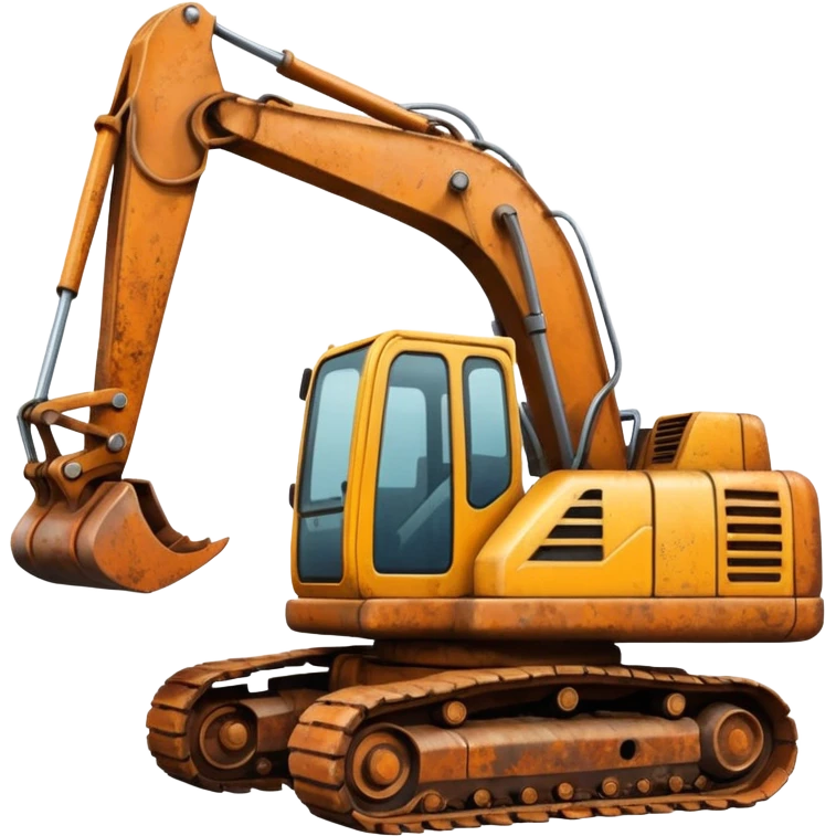Pain on an excavator emoji