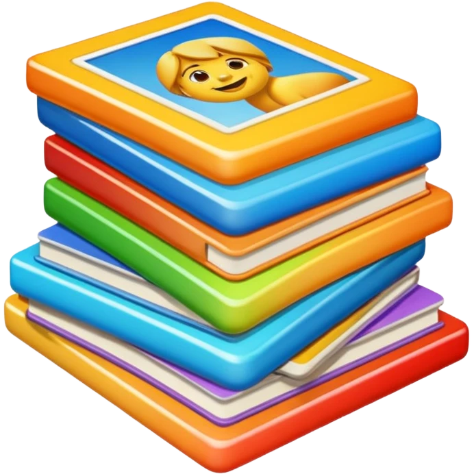 Many photos in one stack emoji