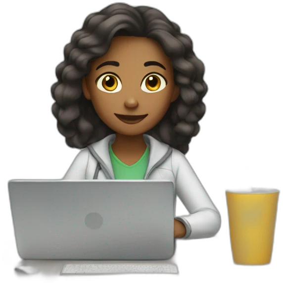the girl is working emoji