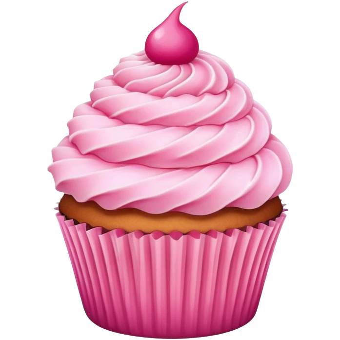 Cupcake with pink icing emoji
