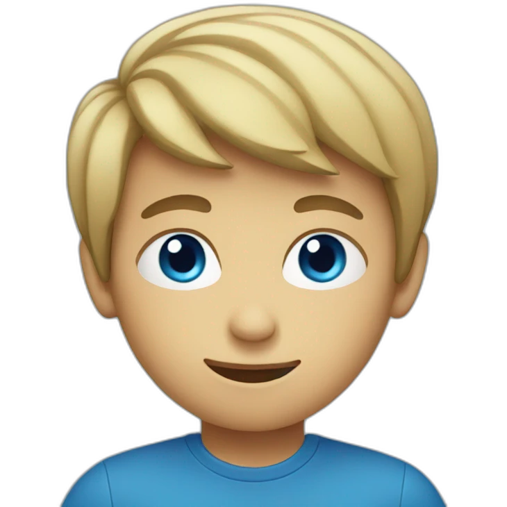 Boy with a blue ball emoji