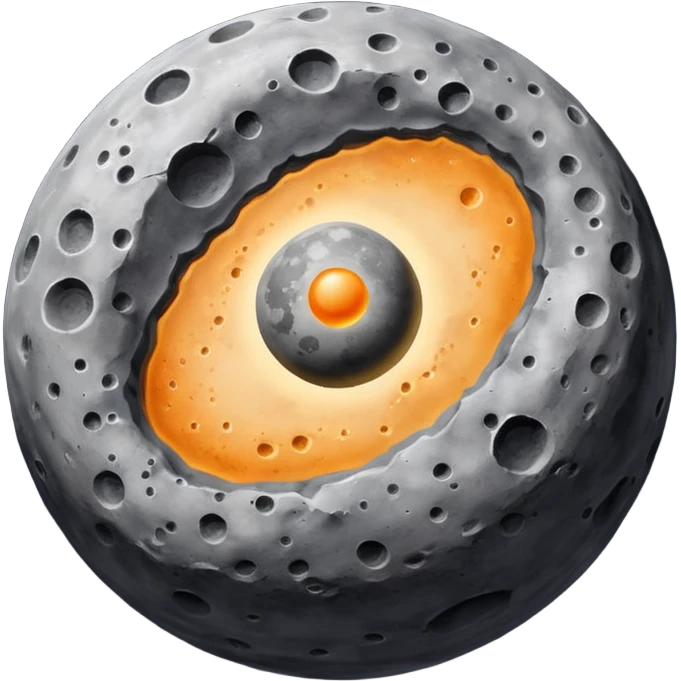 Mercury planet realistic rocky gray craters  emoji