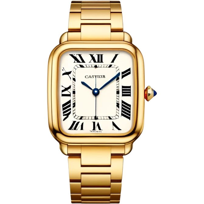 Cartier wristwatch, elegant and accurate, HD, iOS Apple emoji style emoji