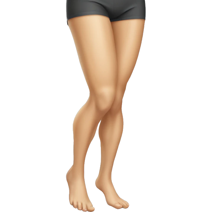 Woman leg calves muscles, fit Caucasian woman emoji