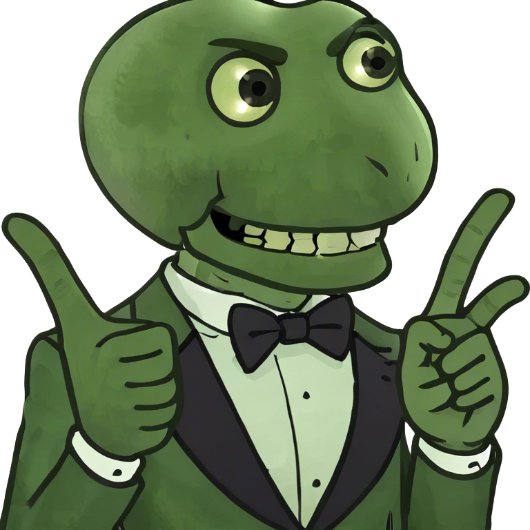 Skeleton showing middle finger with a tuxedo emoji