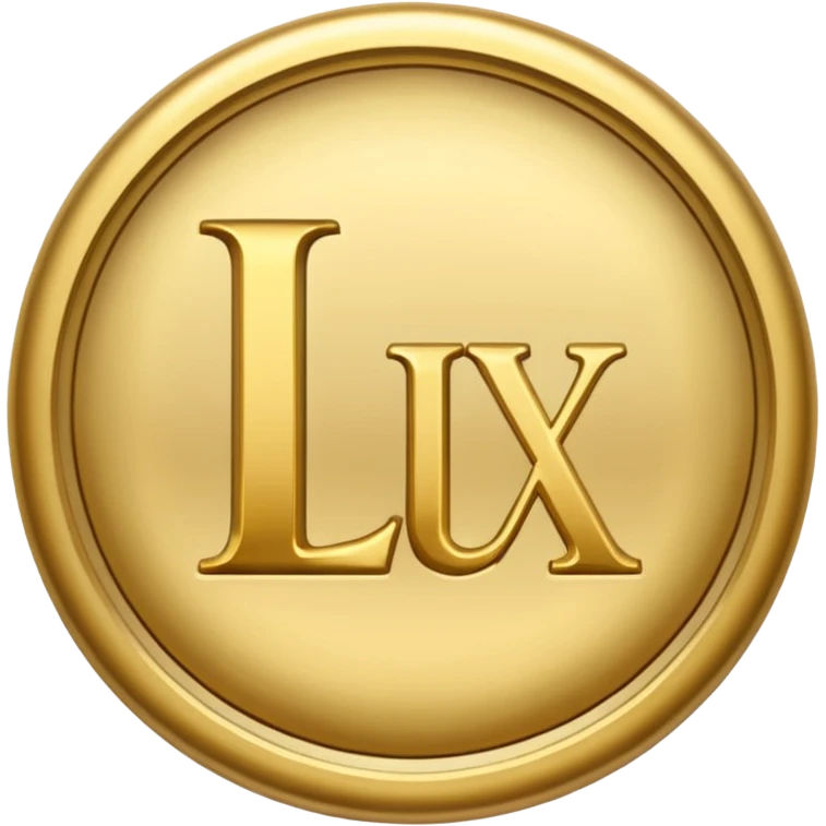 emoji of text "LUX" in times new roman font, caps lock emoji