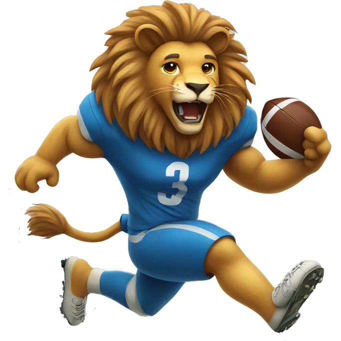 Lion playing football  emoji