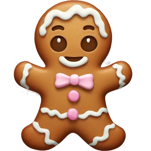 Pastel gingerbread man  emoji