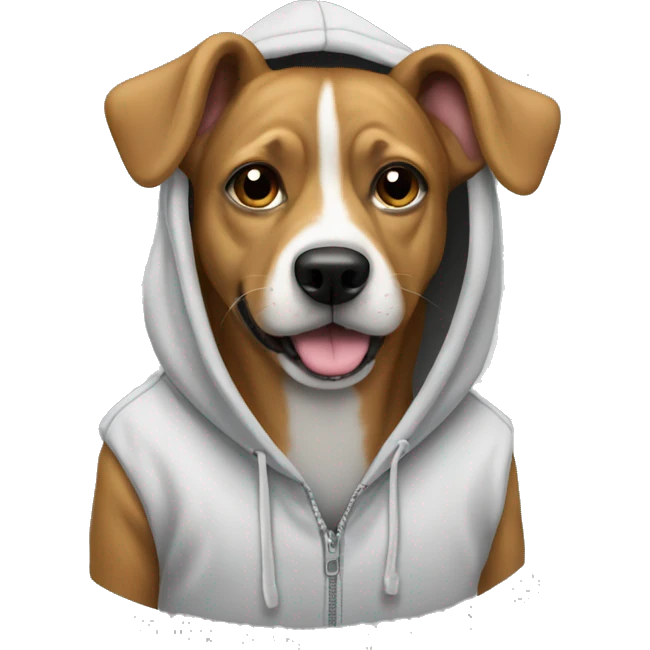 Dog with hoodie  emoji