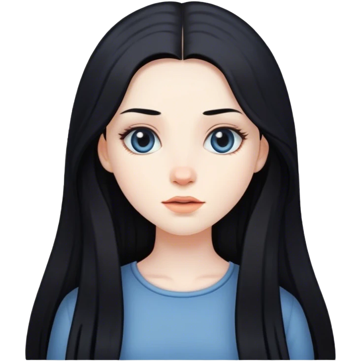 girl with long black hair emoji