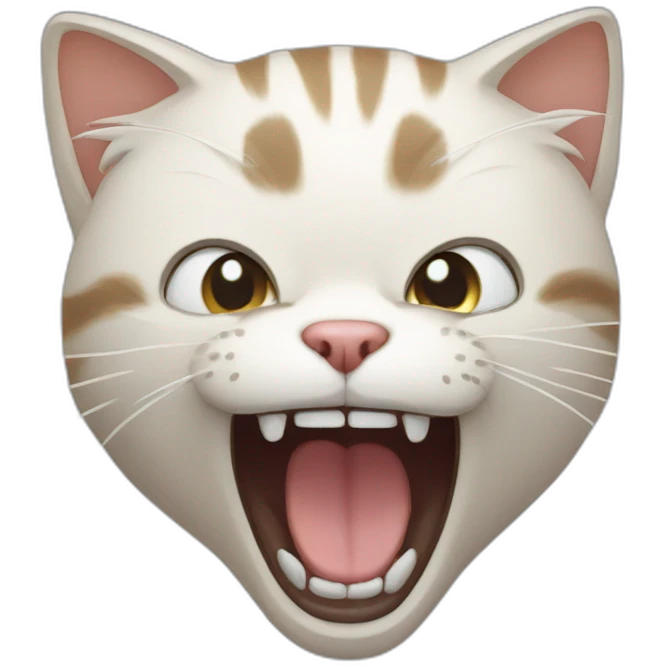 Cat screaming emoji