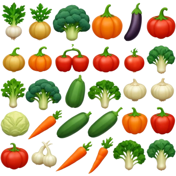 Veg name english  emoji
